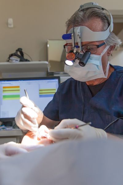 A cracked or broken tooth that needs urgent repair